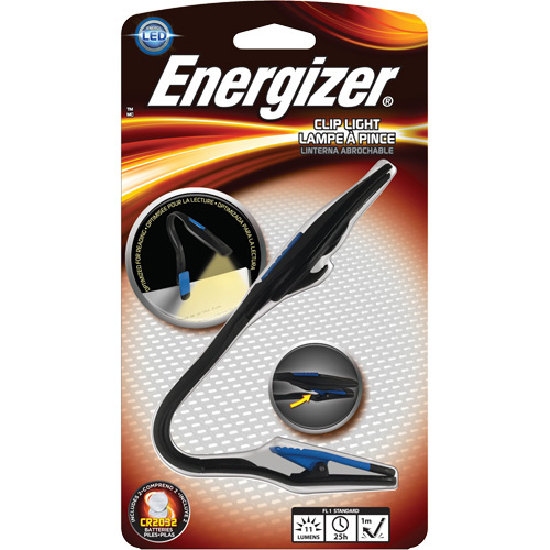 Energizer  FNL2BU1CS  Clip Light, LED, 11 Lumens, CR2032 Batteries - Each