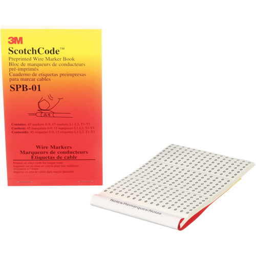 3M SPB-01 ScotchCode Pre-Printed Wire Marker Book-(Each)