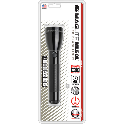 Maglite  ML50L-S2016  Flashlight, LED, 490 Lumens, C Batteries - Each
