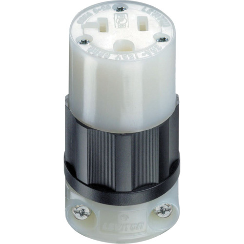 Leviton 5369-C Industrial Grade Locking Connector, 5-20R, Nylon-(Each)