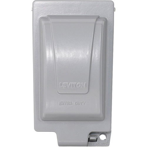 Leviton IUM1V-GY While-In-Use Vertical Outlet Cover-(Each)