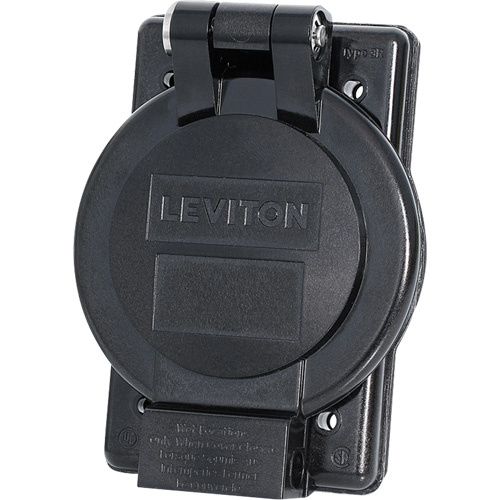 Leviton WP2-EB Flanged Cover-(Each)