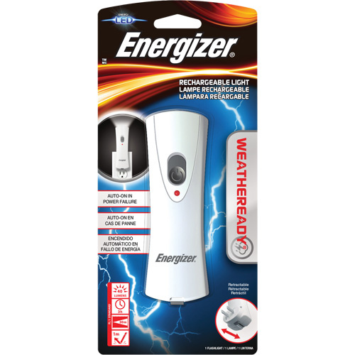 Energizer  RCL1FN2WR  Weatheready<sup>?</sup> Flashlight, LED, 40 Lumens, Rechargeable Batteries - Each