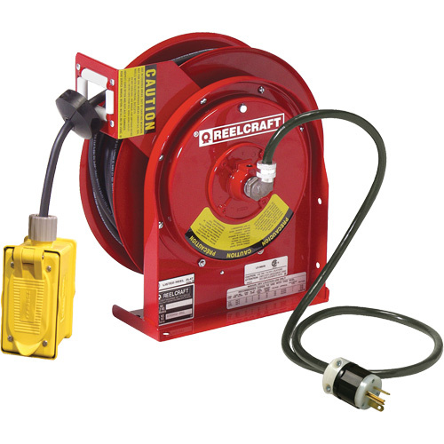 Reelcraft  L 4545 123 7A  Power Cord Reel, 45', SJEOOW, 12 Gauge, 20 A - Each