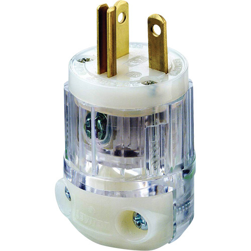 Leviton 8315-PLC Hospital Grade Extension Plug, Nylon, 20 Amps, 125 V-(Each)