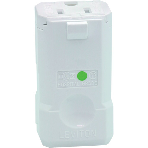 Leviton 8259-V Hospital Grade Plug Connector, 5-15R, Nylon-(Each)