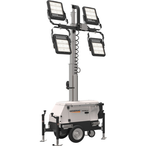 Generac PLT240-STD LinkTower Portable Light Tower, LED, 235 W, 122112 Lumens, Plastic/Aluminum Housing-(Each)