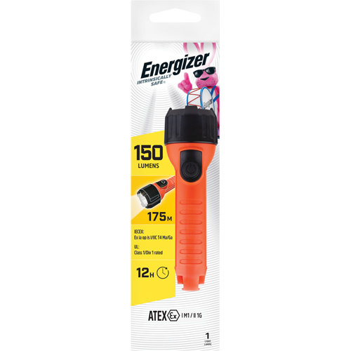 Energizer  ENISHH21E  Intrinsically Safe<sup>?</sup> Handheld Flashlight, LED, 150 Lumens, AA Batteries - Each