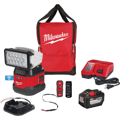 Milwaukee  2123-21HD  Utility Remote Control Search Light Kit, LED, 4250 Lumens - Each