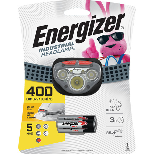 Energizer  HDDIN32E  Vision HD+ Focus Headlight, LED, 400 Lumens, 3 Hrs. Run Time, AAA Batteries - Each
