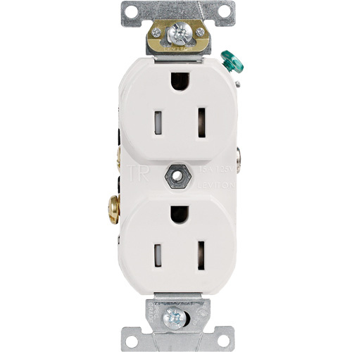 Leviton TCR15-W Duplex Receptacle-(Each)