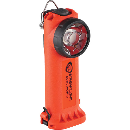 Streamlight  90044  Survivor X Right-Angle USB Flashlight, LED, 250 Lumens, Rechargeable Batteries - Each