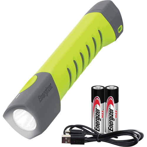 Energizer  ENYPHH21  Small Pro Series Hybrid Handheld Flashlight, LED, 500 Lumens, Rechargeable/AA Batteries - Each