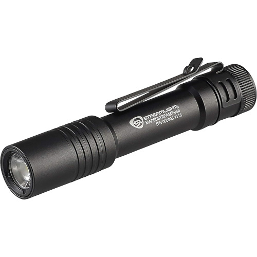 Streamlight  66320  Macrostream<sup>?</sup> USB Personal Flashlight, LED, 500 Lumens, Rechargeable Batteries - Each