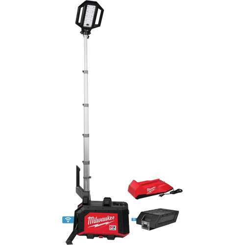 Milwaukee MXF040-1XC MX FUEL ROCKET Dual Power Compact Tower Light, LED, 15000 Lumens-(Each)