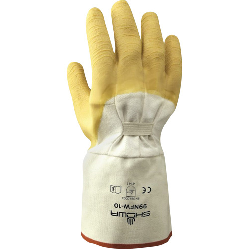 Showa  99NFW-10  99NFW Heavy-Duty Gloves, 10/Large, Rubber Latex Coating, Cotton Shell - Pair