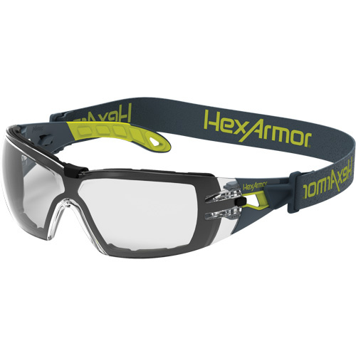 Hexarmor  11-12001-04  MX200G TruShield<sup>?</sup>S Wraparound Safety Glasses, Clear Lens, Anti-Fog/Anti-Scratch, ANSI Z87+/Meets/Exceeds CSA Z94.3 - Each