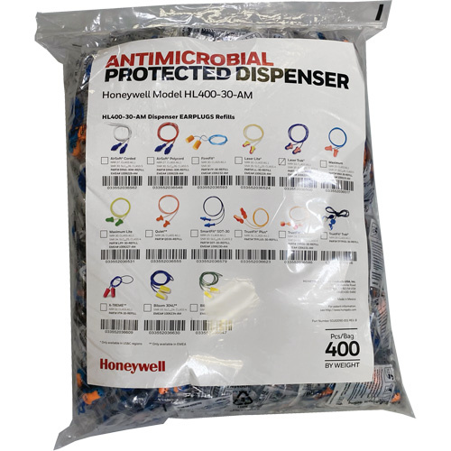 Honeywell  LT-30-REFILL  LT-30 Earplugs Refill for HL400 Dispenser, Bulk - Polybag, Corded - Pack of 2000 Pairs