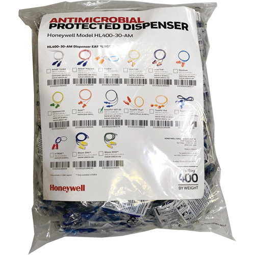 Honeywell  SDT-30-REFILL  SDT-30 Earplugs Refill for HL400 Dispenser, Bulk - Polybag, Corded - Pack of 2000 Pairs