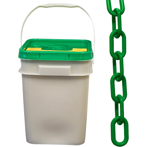 Mr. Chain 30004-P Plastic Safety Chain Pail, Green-(Each)