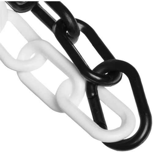 Mr. Chain 50020-100 Plastic Safety Chain, Black/White-(Each)