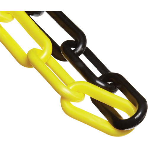 Mr. Chain 50029-100 Plastic Safety Chain, Black/Yellow-(Each)