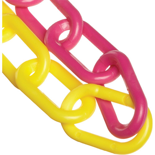 Mr. Chain 50030-100 Plastic Safety Chain, Magenta/Yellow-(Each)