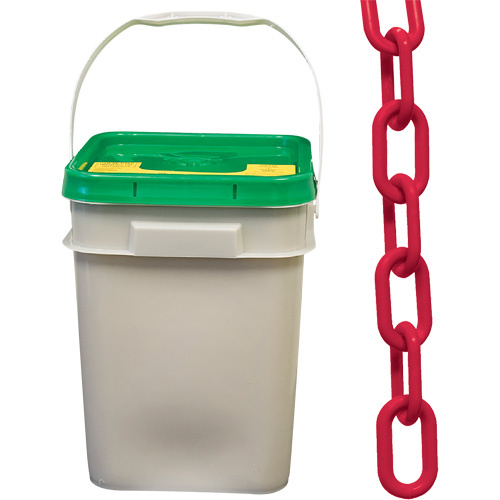 Mr. Chain 51005-P Heavy-Duty Plastic Safety Chain, Red-(Each)