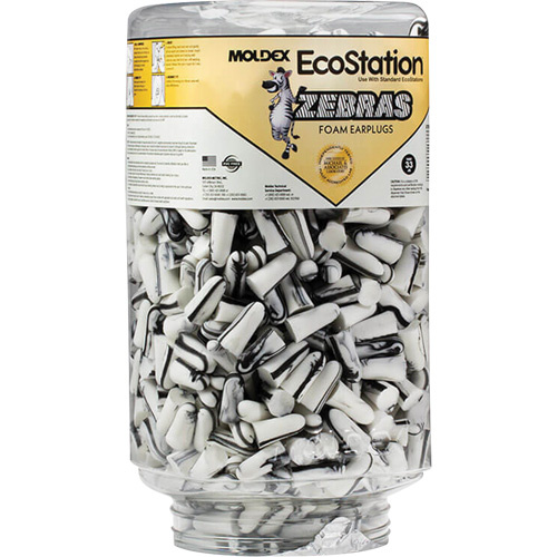 Moldex  6710  Zebras? Disposable Earplugs Refill for EcoStation<sup>?</sup>  Earplug Dispenser, Bulk - Canister - Box of 500 Pairs