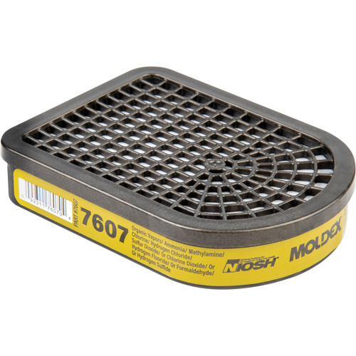 Moldex 7607 Semi-Rectangular Respirator Cartridge, Gas/Vapour Cartridge, Multi-Gas/Vapour-(Pair)