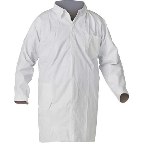 Ansell 44442 KleenGuard A40 Lab Coat, Medium, White-(Case of 30)