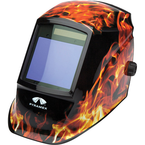 Pyramex  WHAM3030FL  Leadhead<sup>?</sup> Auto Darkening Welding Helmet, 3.8" L x 3.4" W View Area, 9 - 13 Shade Range - Each