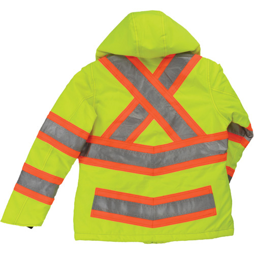 Tough Duck  SJ411-FLGR-2XL  Women?s Insulated Flex Safety Jacket, Polyester, High Visibility Lime-Yellow, 2X-Large - Each