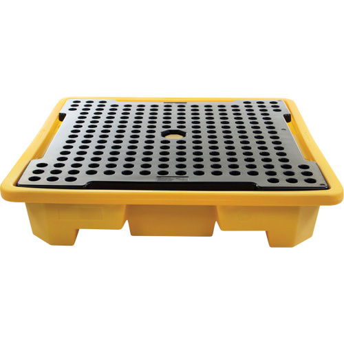 Zenith Safety Products  4-Drum Spill Pallet, 66 US gal. Spill Capacity, 57.5" x 57.5" x 12" - Each