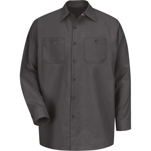 Red Kap Long Sleeve Industrical Work Shirt  (Each)-Click on options for variations & Details.