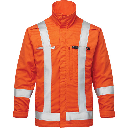 IFR Workwear USO412-2XL UltraSoft<sup>?</sup> 7 oz. Skyline Summer Bomber Jacket, 2X-Large, High Visibility Orange - Each