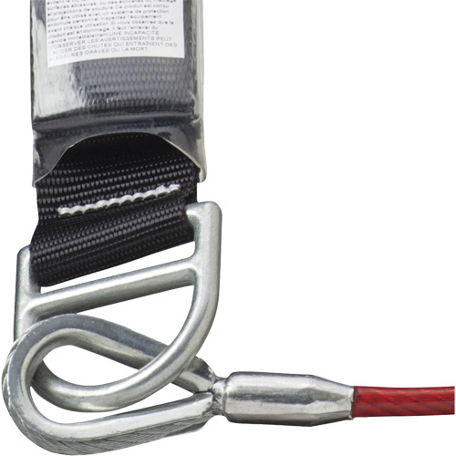 Peakworks  V8108604  SA-5500-4 Shock Absorbing Lanyard, 4', Snap Hook Center, Snap Hook Leg Ends, Galvanized Steel - Each