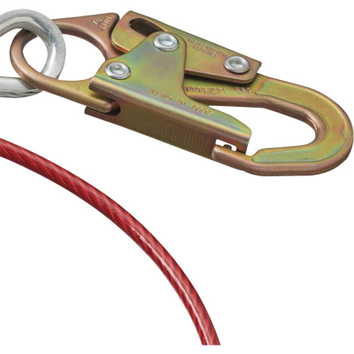 Peakworks  V8208406  AS-21210-6 6' Cable Anchor with Snap Hook & O-Ring, Sling, Temporary Use - Each