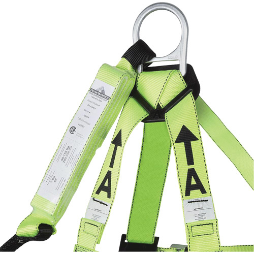 Peakworks  V8252434  FBH-10000A5440-4 4' Class A Harness & Lanyard with 220 lbs. Capacity, Harness/Lanyard Combo - Each