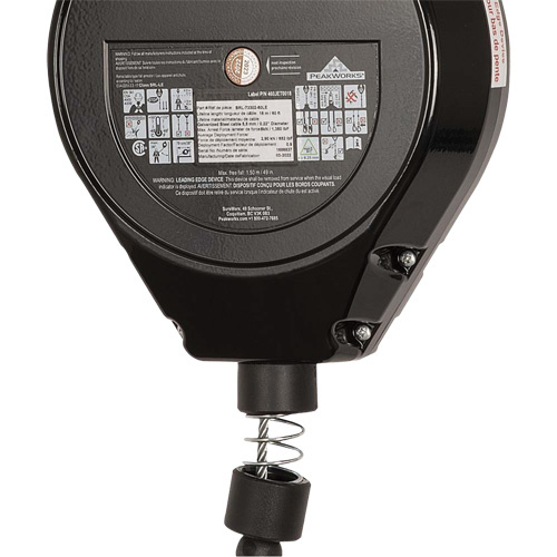 Peakworks  V845633060LE  SRL-73302-60LE Self-Retracting Lifeline, 60', Galvanized Steel, Swivel - Each