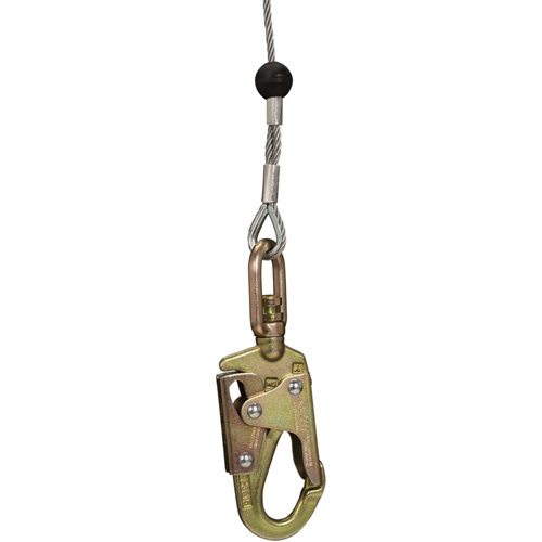 Peakworks  V845643096  SRL-73303-96 Cable Self-Retracting Lifeline with Recovery, 96', Galvanized Steel, Swivel - Each