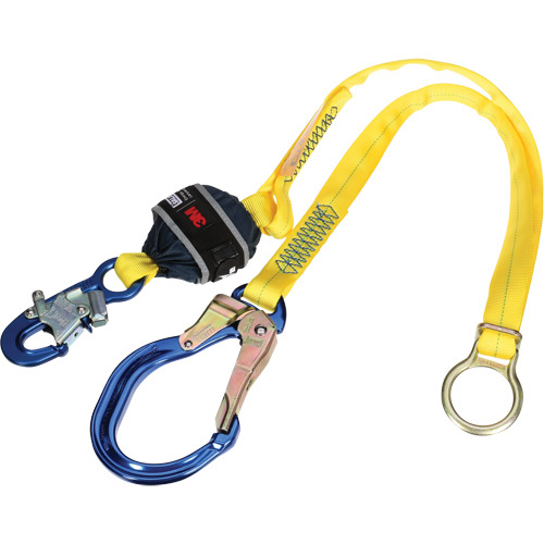 3M DBI Sala Fall Protection  1246585C  Tie-Back Web Shock-Absorbing Lanyard, 6', Rebar Hook Center, Snap Hook Leg Ends, Polyester - Each