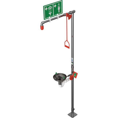Hughes 18GS85G Combination Shower with Open Stainless Steel Bowl & Top Inlet, Pedestal-(Each)