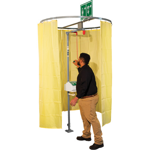 Hughes CURTAIN-PM Pipe Mounted Safety Shower Modesty Curtain-(Each)