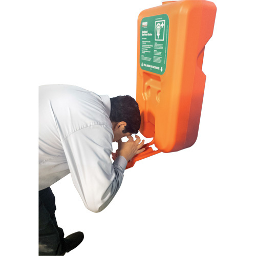 Hughes 10GFEW Portable Self-Contained Eyewash Station, Gravity-Fed, 10 gal. Capacity, Meets ANSI Z358.1-(Each)