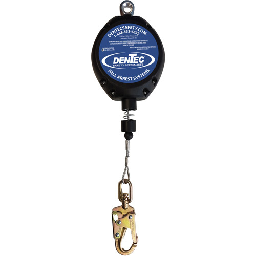 Dentec  16SRL0201115  Cable Self Retracting Lanyard with Composite Housing, 20', Swivel - Each