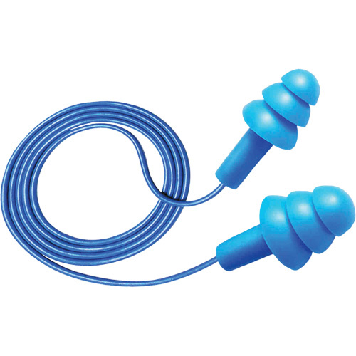 Ronco  50-25CD  Hush? 50-25 Reusable Metal Detectable Earplugs, Corded, One-Size, Bulk - Box, 25 NRR dB - Box