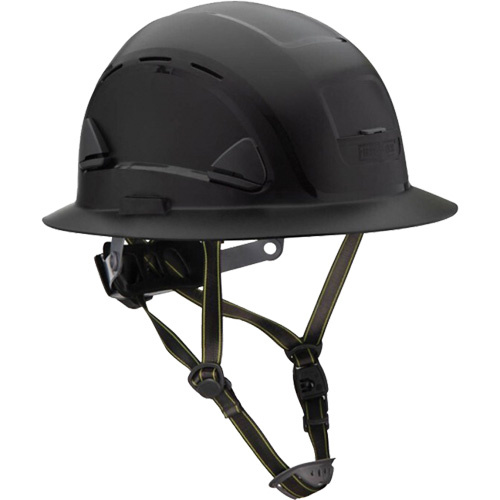 Honeywell  CSH13011  Fibre Metal Climbing Style Helmet with Full Brim, Vented, Ratchet, Black