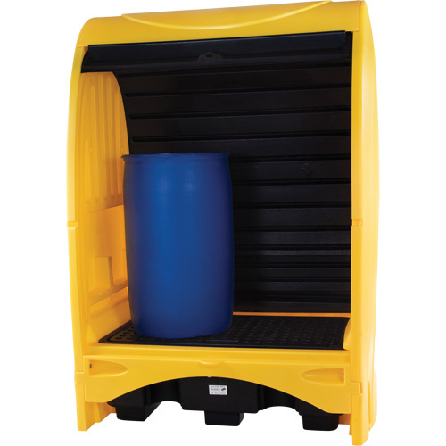 Zenith Safety Products  2-Drum Hard Cover Spill Pallet, 43.11" L x 61.61" W x 83.07" H, 1433 lbs. Load Capacity
