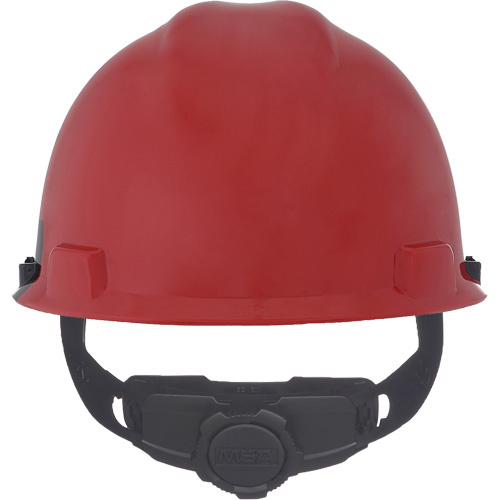 MSA  10082233  Specialty V-Gard<sup>?</sup> Hard Hat, Ratchet Suspension, Black/Red